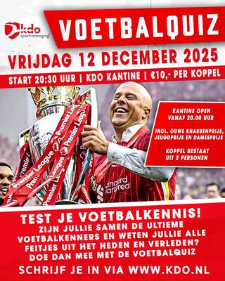 Meld je nu aan voor de voetbalquiz bij KDO! Meld je nu aan voor de voetbalquiz bij KDO!