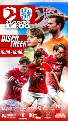 Zaterdag discotheek in de kantine rondom KDO 1 - TAVV 1